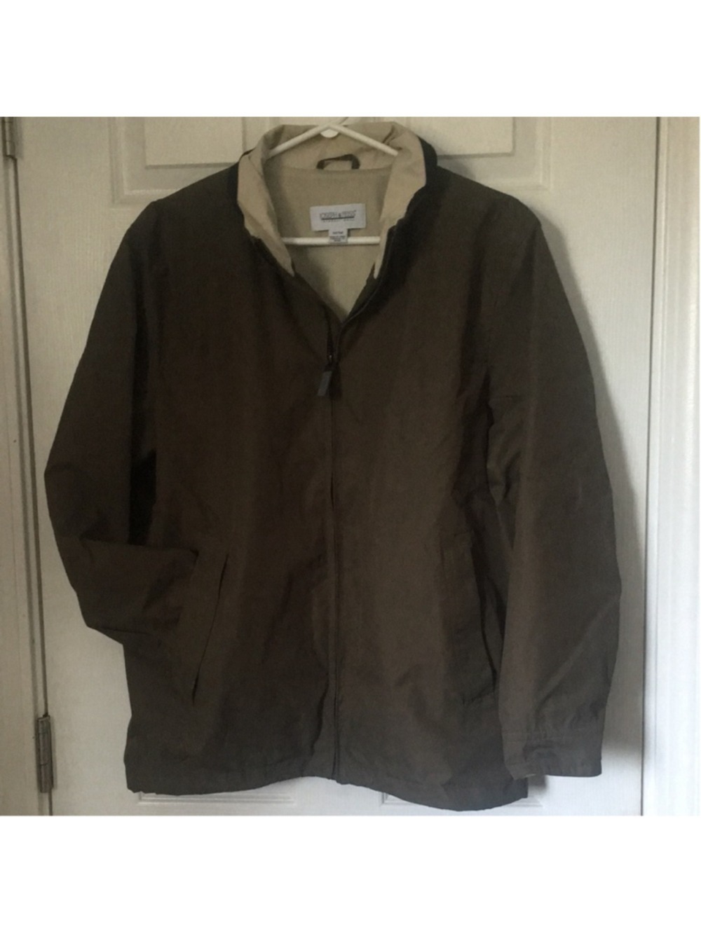 Joseph & feiss lightweight khaki brown zip up jacket medium